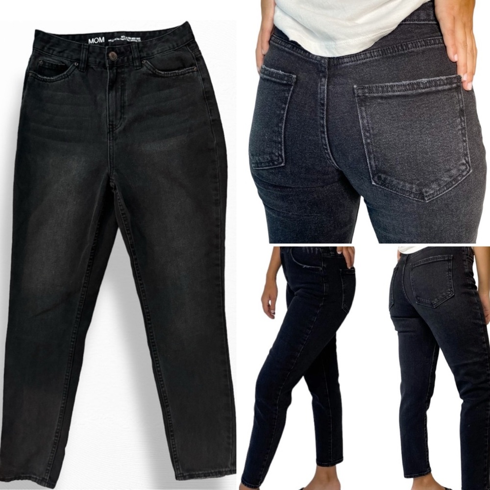 90s Ultra High Rise Mom Jeans Black Medium 7